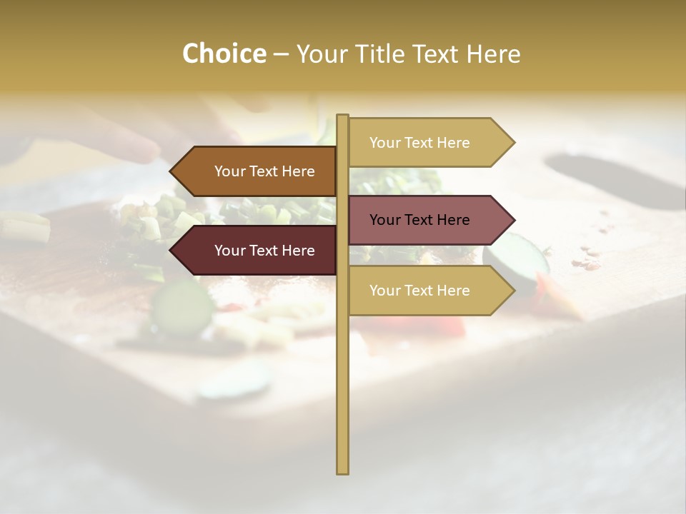A Person Chopping Vegetables On A Cutting Board PowerPoint Template