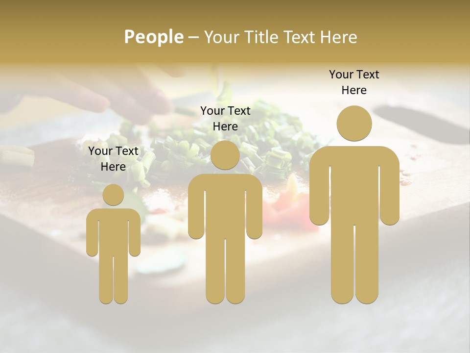 A Person Chopping Vegetables On A Cutting Board PowerPoint Template