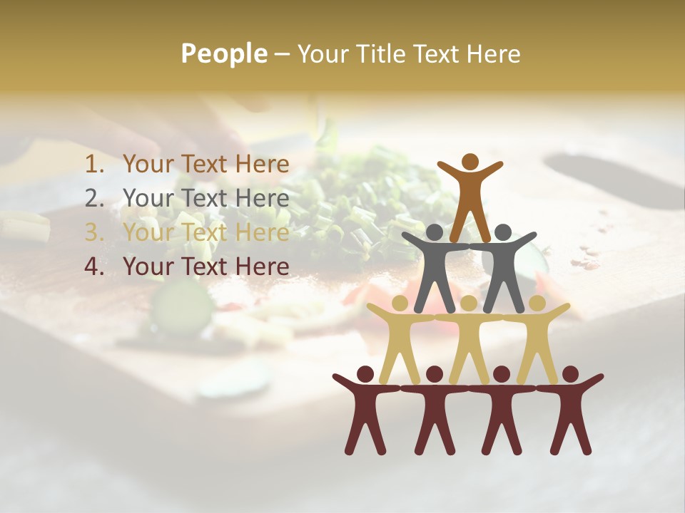 A Person Chopping Vegetables On A Cutting Board PowerPoint Template