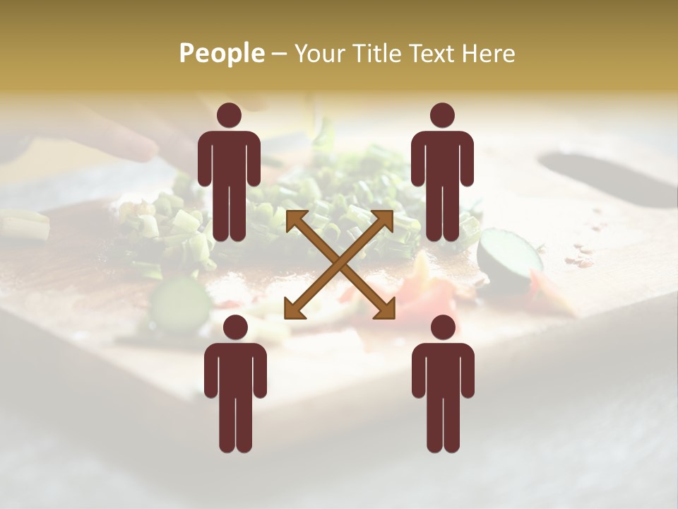 A Person Chopping Vegetables On A Cutting Board PowerPoint Template