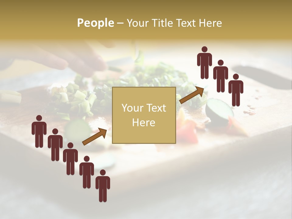 A Person Chopping Vegetables On A Cutting Board PowerPoint Template