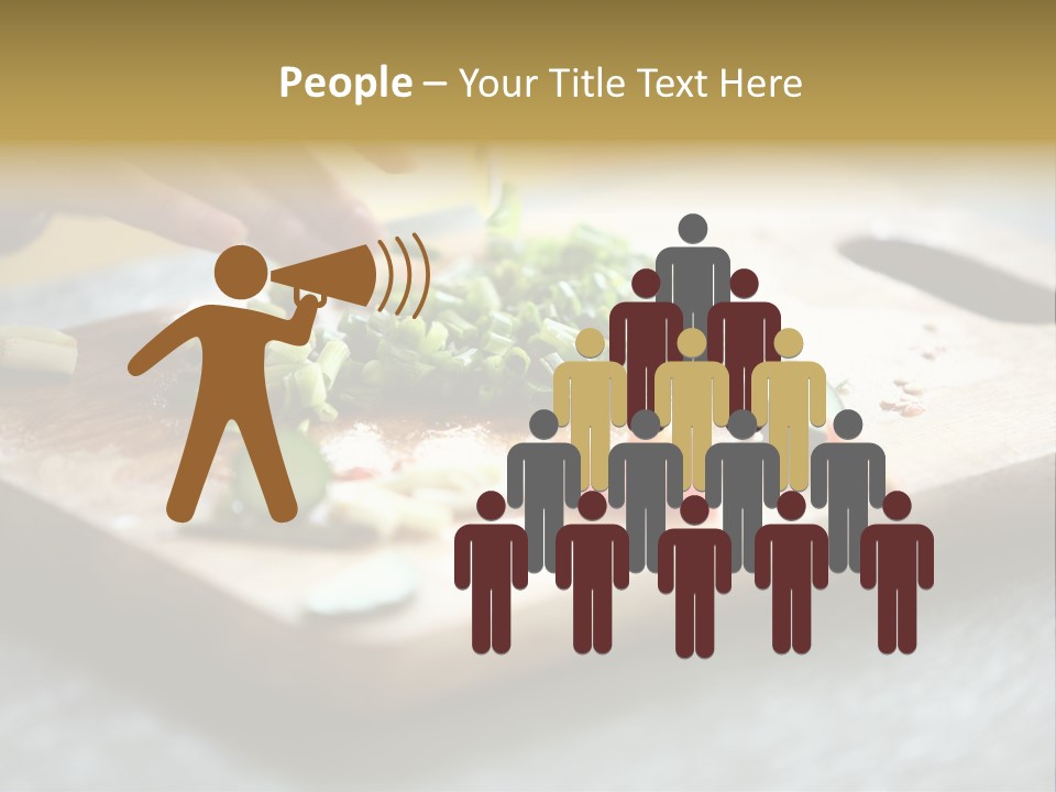 A Person Chopping Vegetables On A Cutting Board PowerPoint Template