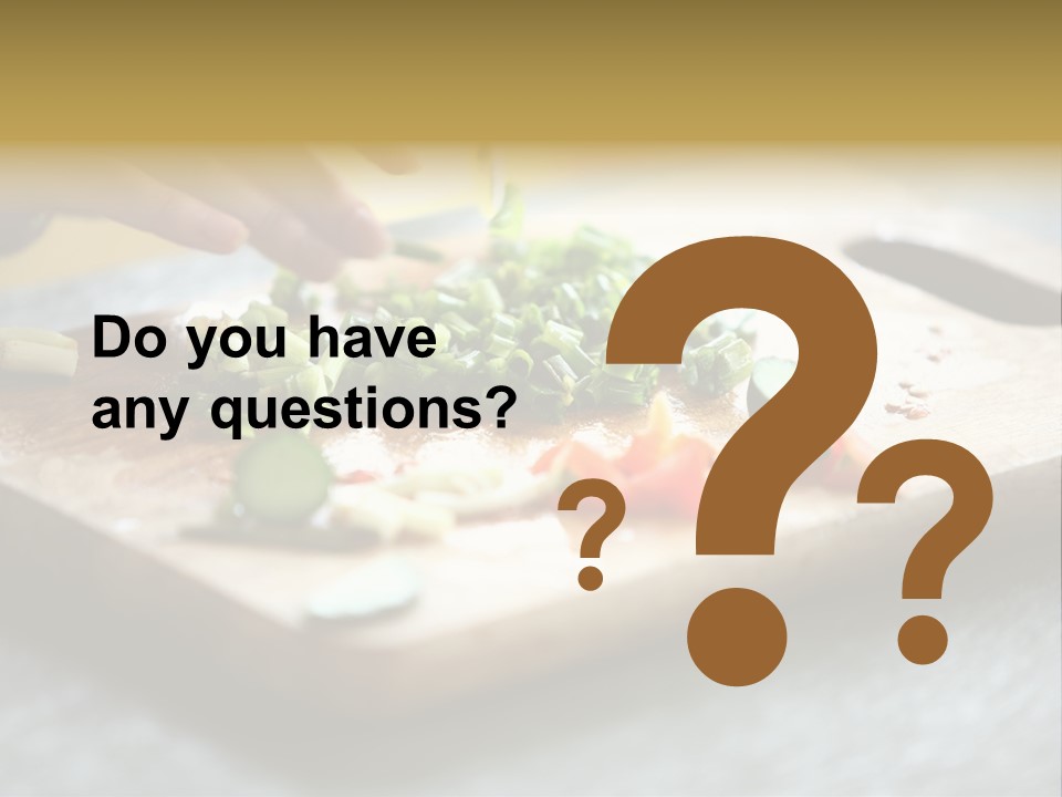 A Person Chopping Vegetables On A Cutting Board PowerPoint Template