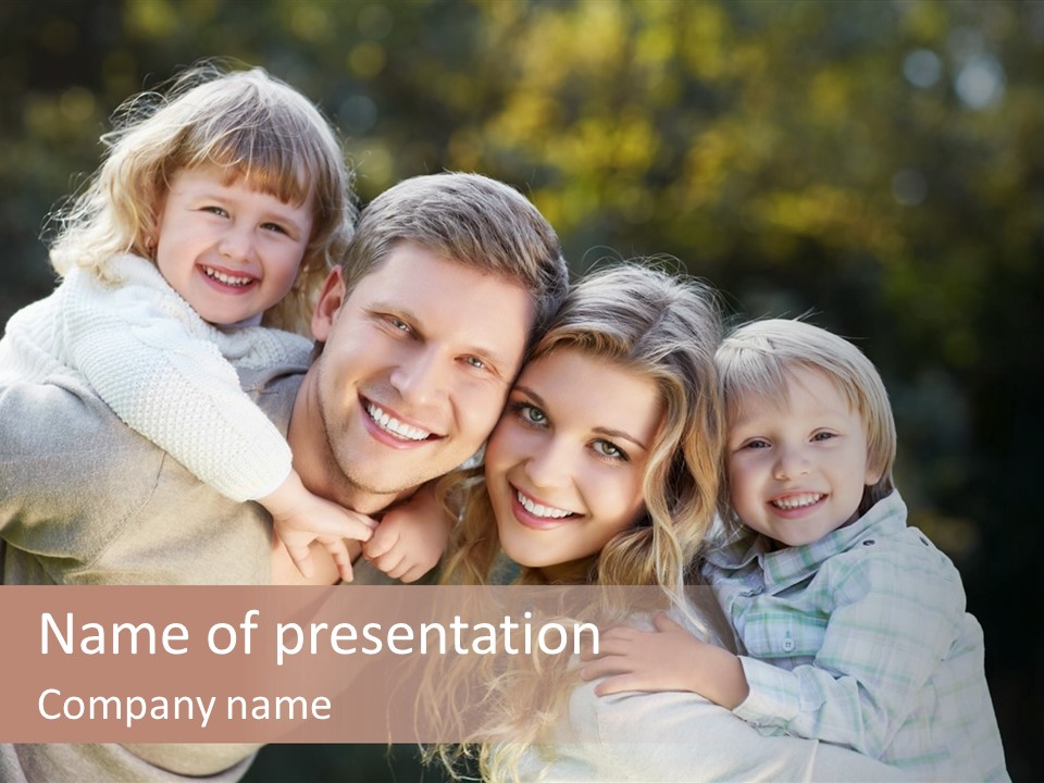 Parent Caucasian Happiness PowerPoint Template