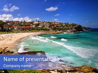 Bronte Beach Sea Beach Australia PowerPoint Template