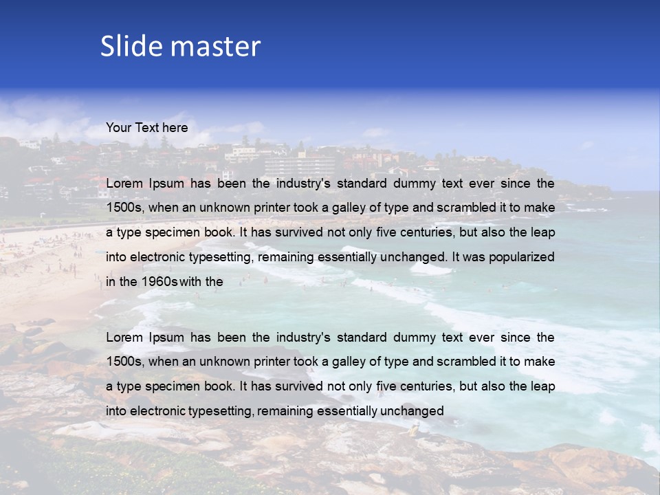 Bronte Beach Sea Beach Australia PowerPoint Template