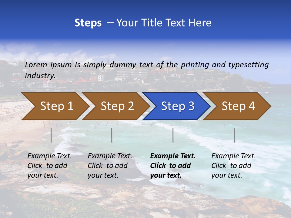 Bronte Beach Sea Beach Australia PowerPoint Template