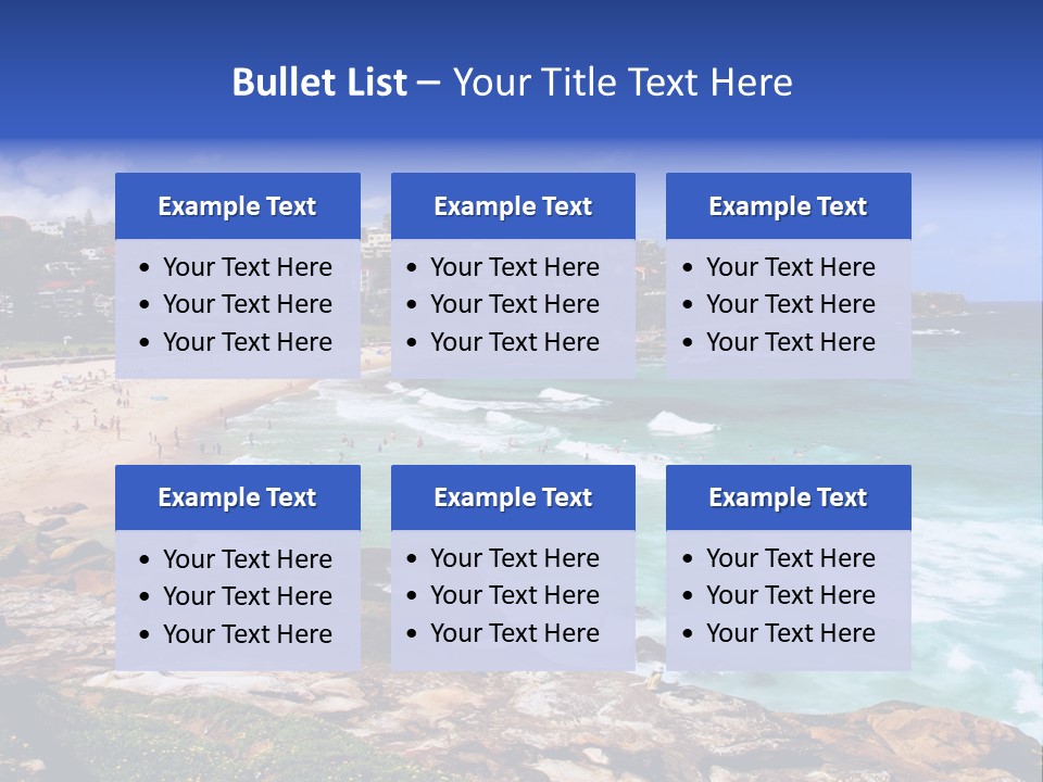 Bronte Beach Sea Beach Australia PowerPoint Template