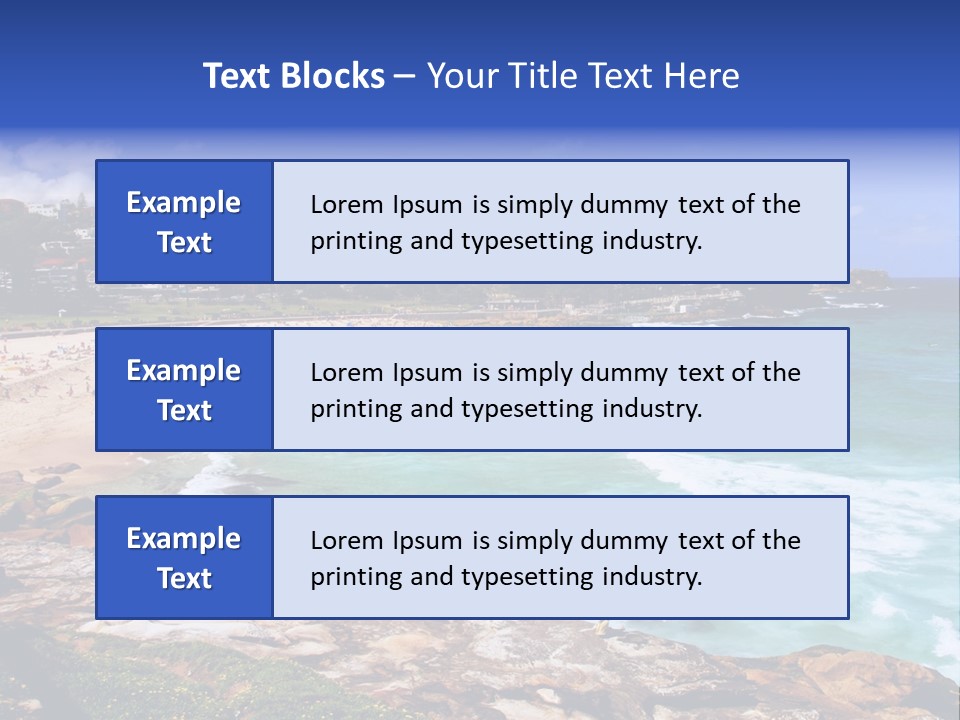 Bronte Beach Sea Beach Australia PowerPoint Template
