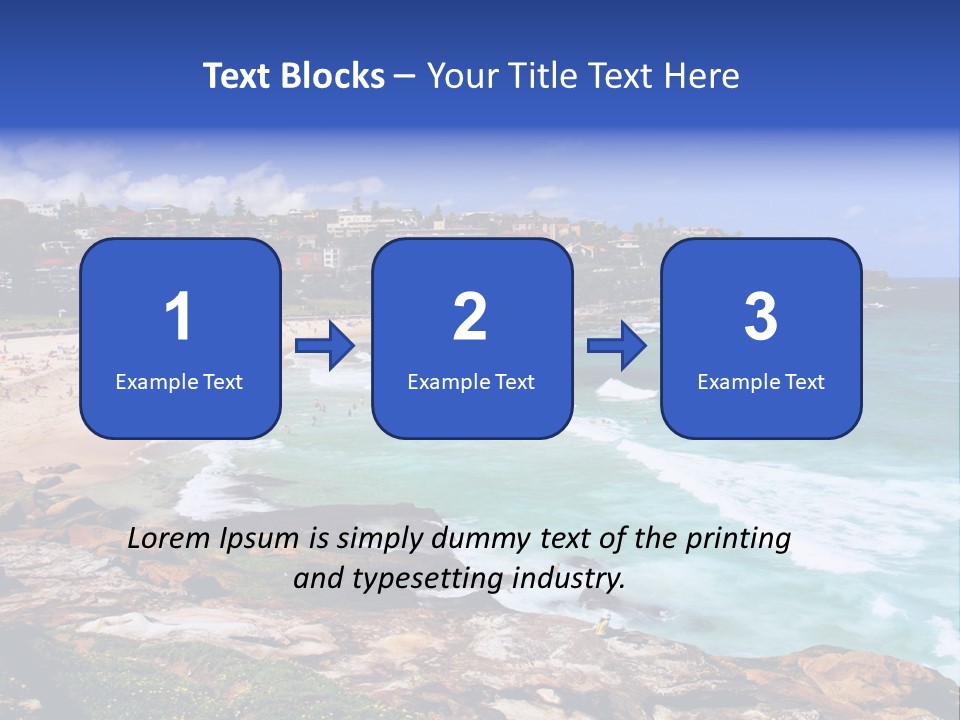 Bronte Beach Sea Beach Australia PowerPoint Template