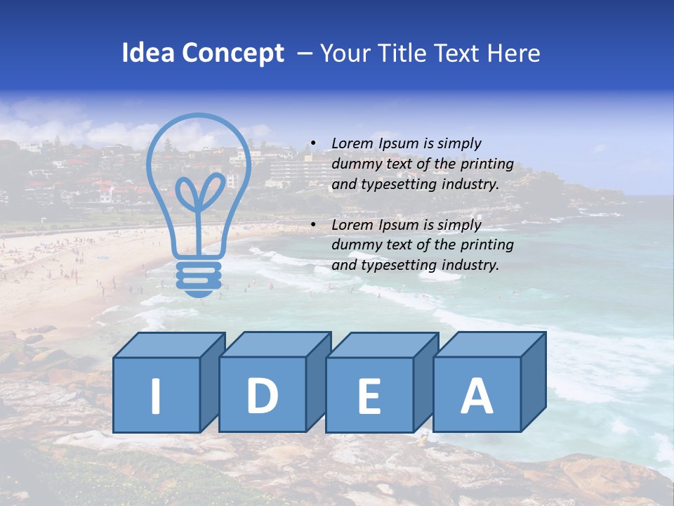 Bronte Beach Sea Beach Australia PowerPoint Template