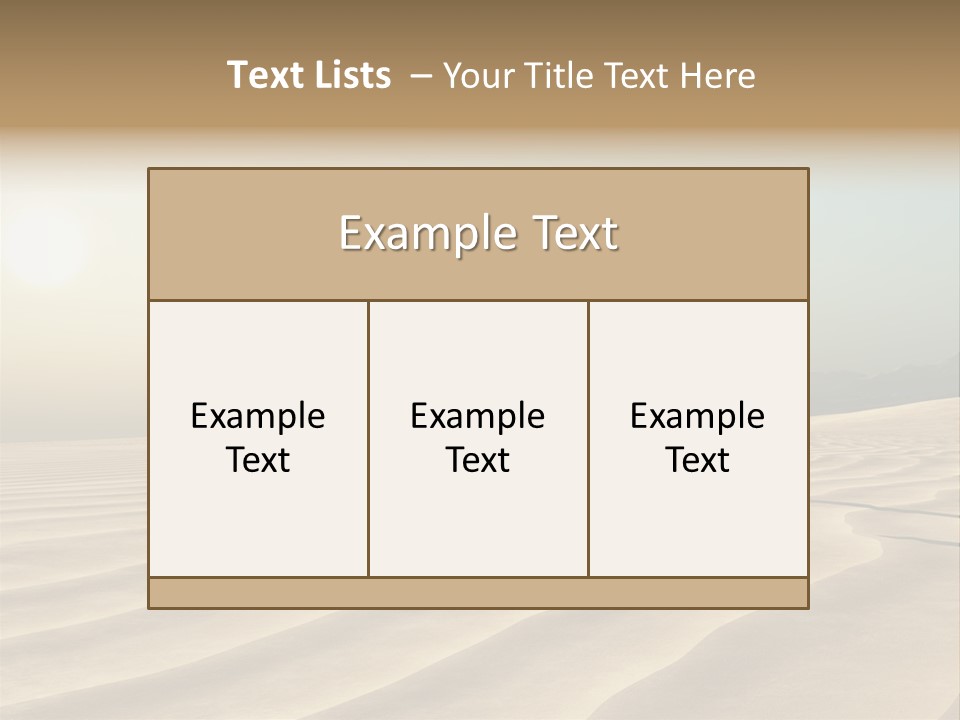 Challenge Desert Energy PowerPoint Template