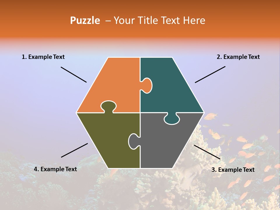 A Group Of Fish Swimming Over A Coral Reef PowerPoint Template