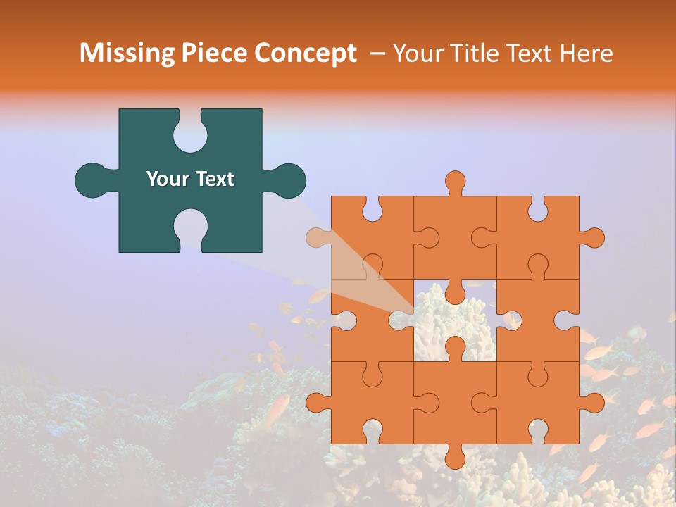 A Group Of Fish Swimming Over A Coral Reef PowerPoint Template