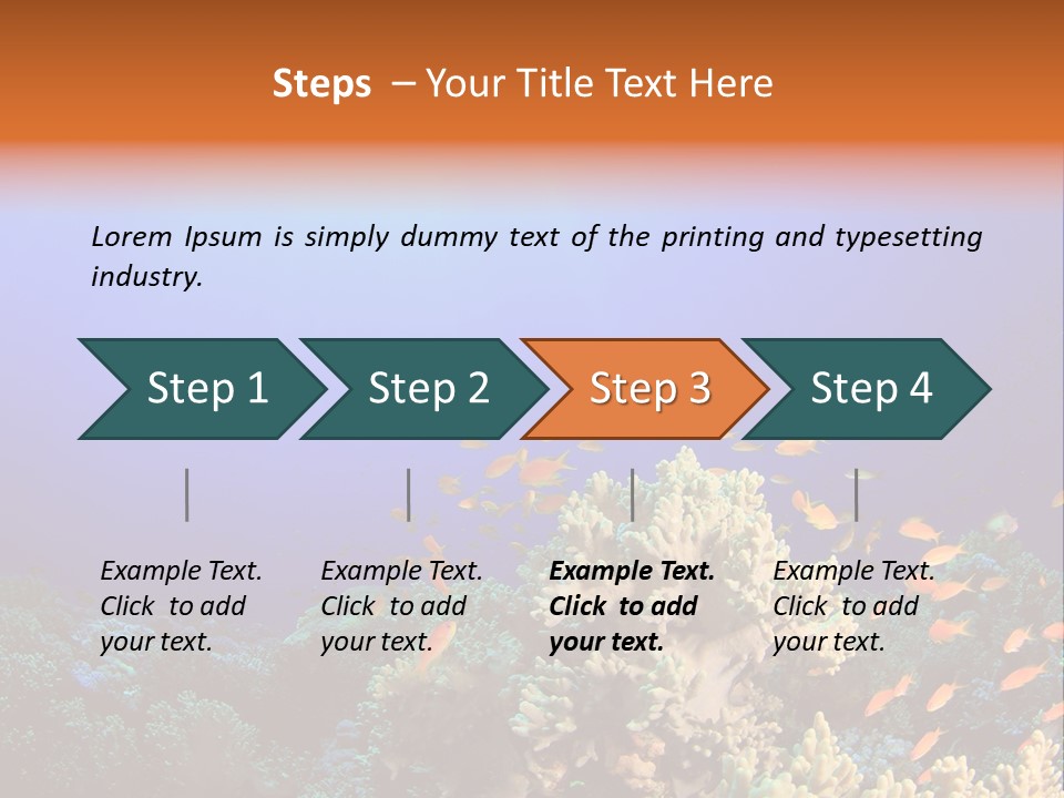 A Group Of Fish Swimming Over A Coral Reef PowerPoint Template