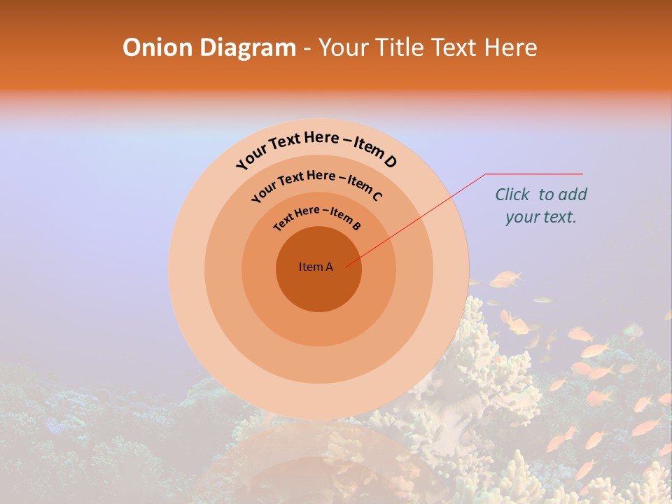 A Group Of Fish Swimming Over A Coral Reef PowerPoint Template