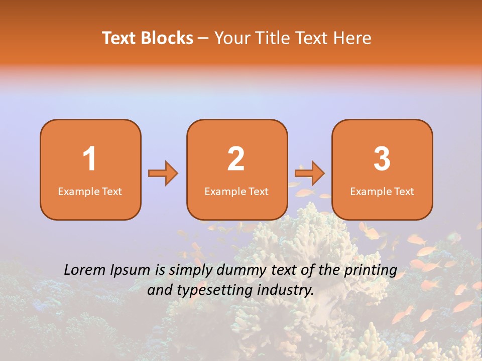 A Group Of Fish Swimming Over A Coral Reef PowerPoint Template