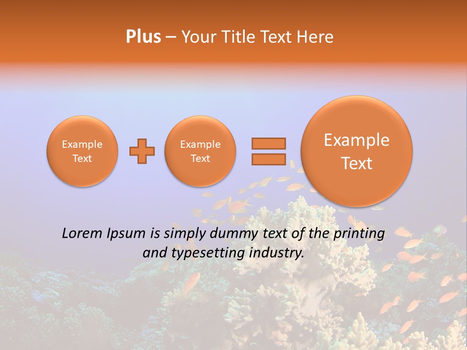 A Group Of Fish Swimming Over A Coral Reef PowerPoint Template