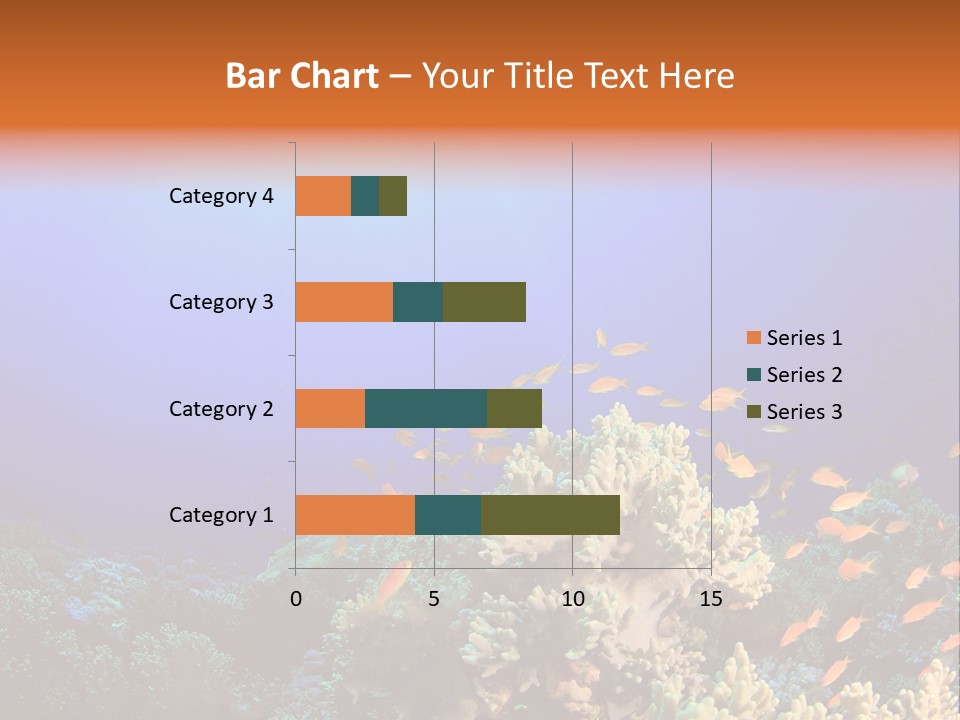 A Group Of Fish Swimming Over A Coral Reef PowerPoint Template