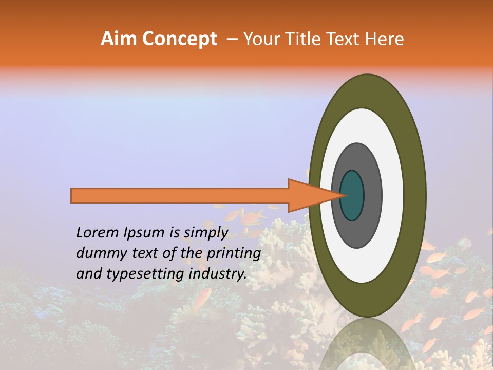 A Group Of Fish Swimming Over A Coral Reef PowerPoint Template