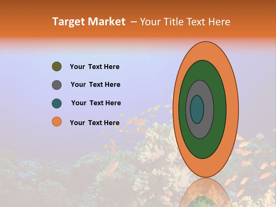 A Group Of Fish Swimming Over A Coral Reef PowerPoint Template