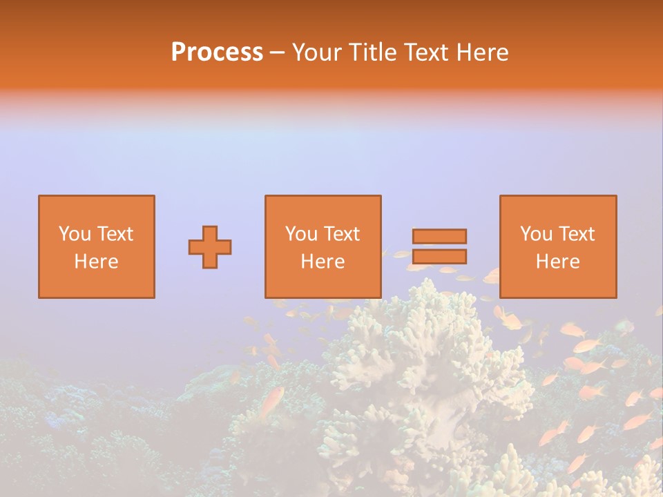 A Group Of Fish Swimming Over A Coral Reef PowerPoint Template