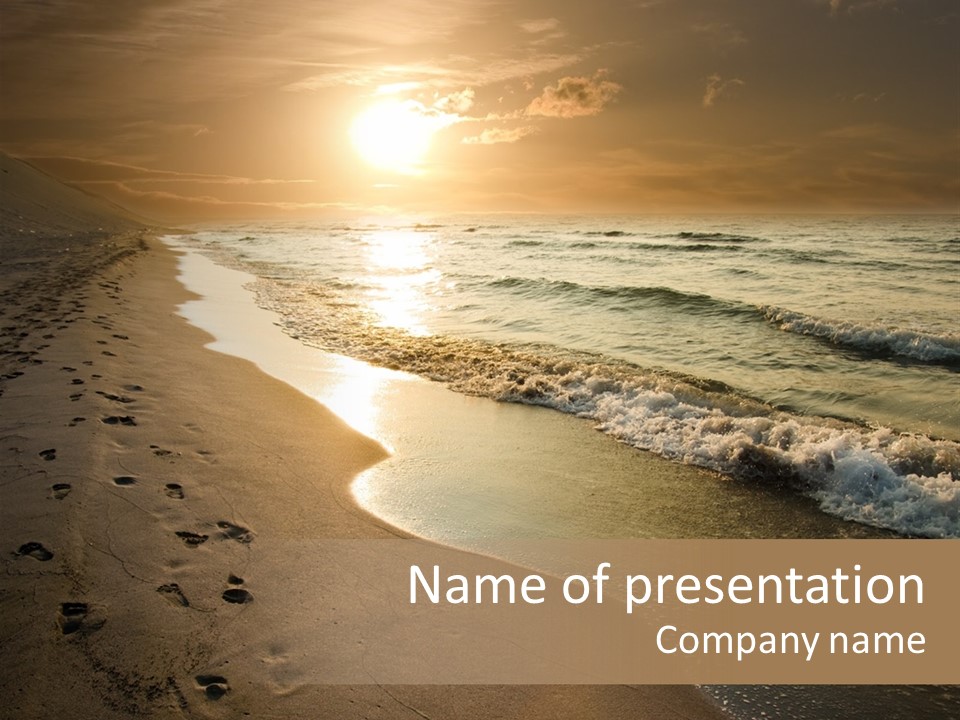 Moody Dusk Ocean PowerPoint Template