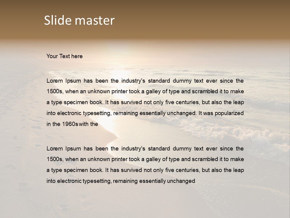 Moody Dusk Ocean PowerPoint Template