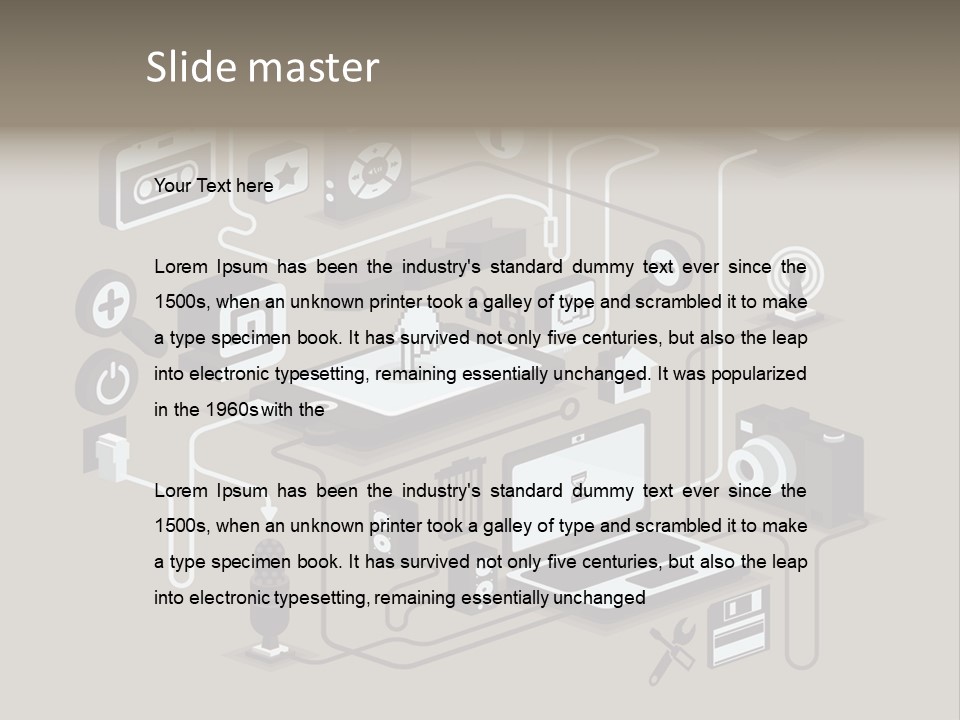 Mobile Icon Symbol PowerPoint Template