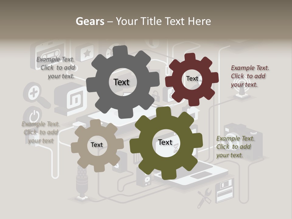 Mobile Icon Symbol PowerPoint Template