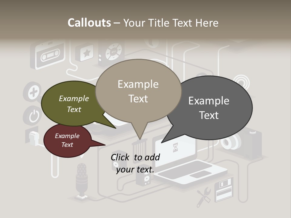 Mobile Icon Symbol PowerPoint Template