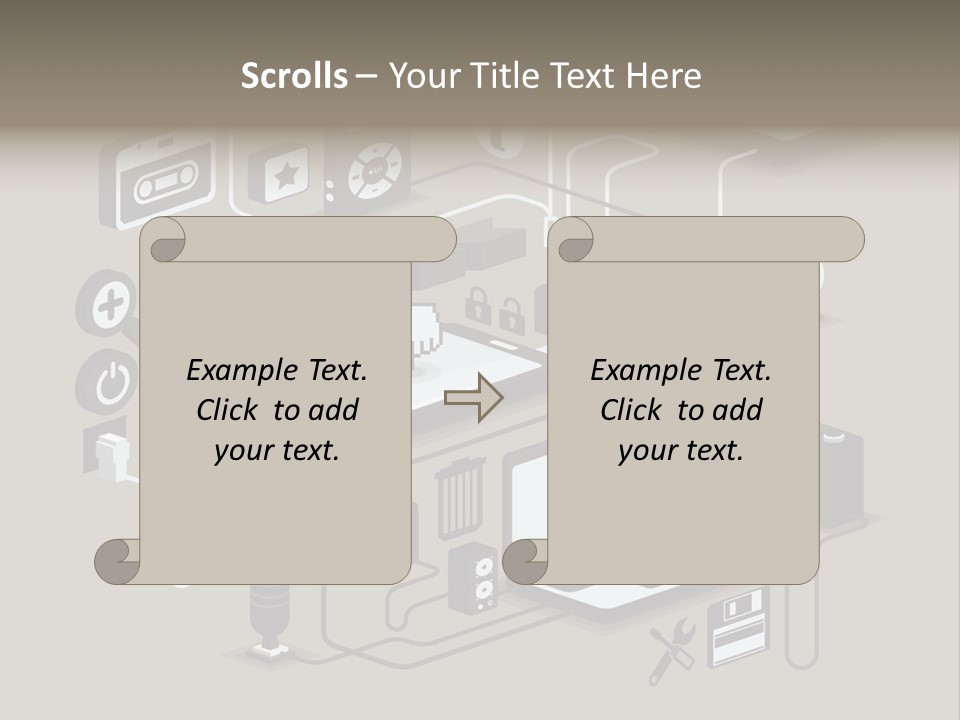 Mobile Icon Symbol PowerPoint Template