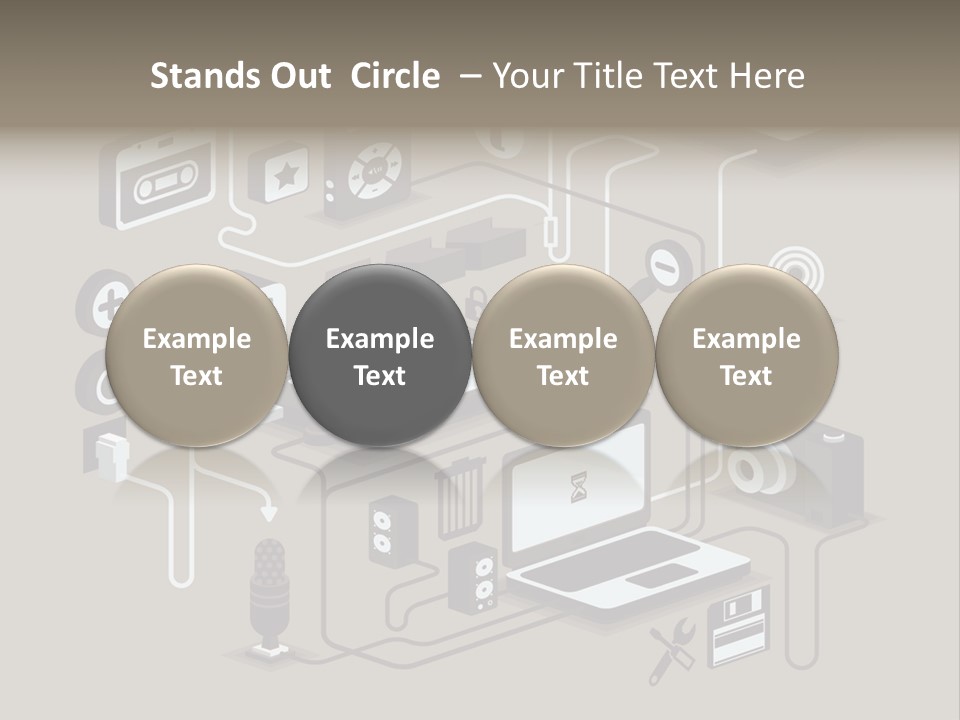 Mobile Icon Symbol PowerPoint Template