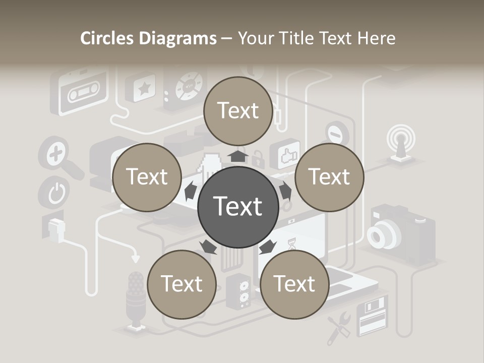Mobile Icon Symbol PowerPoint Template