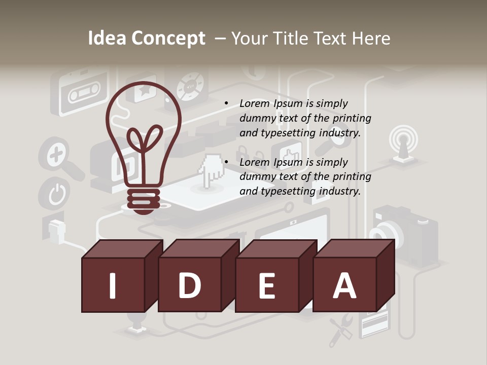 Mobile Icon Symbol PowerPoint Template