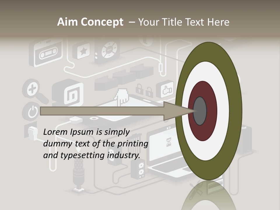 Mobile Icon Symbol PowerPoint Template