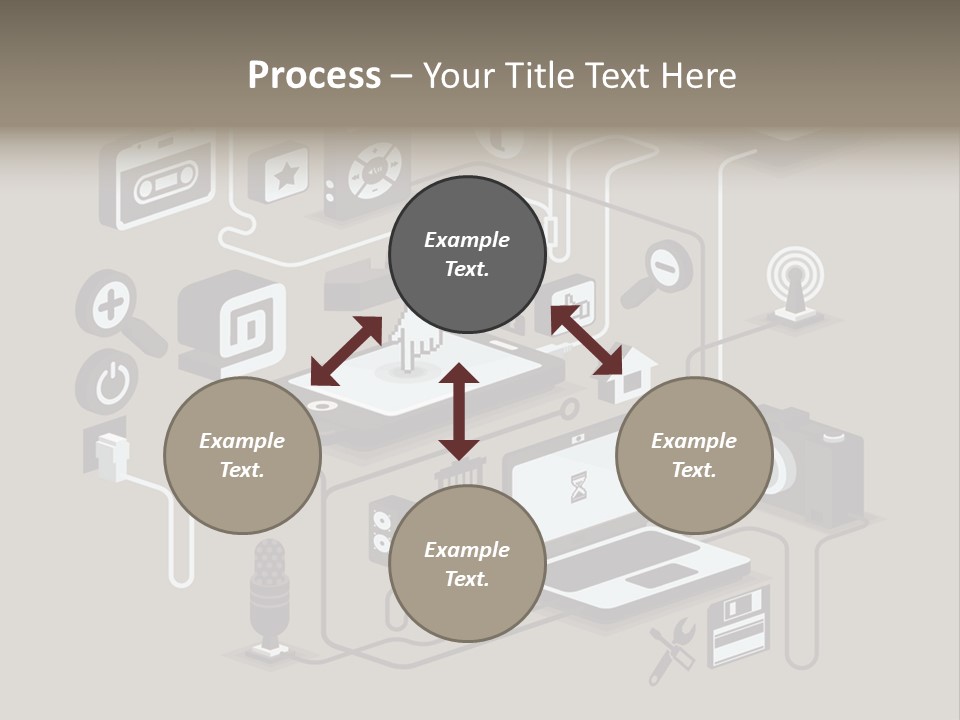 Mobile Icon Symbol PowerPoint Template