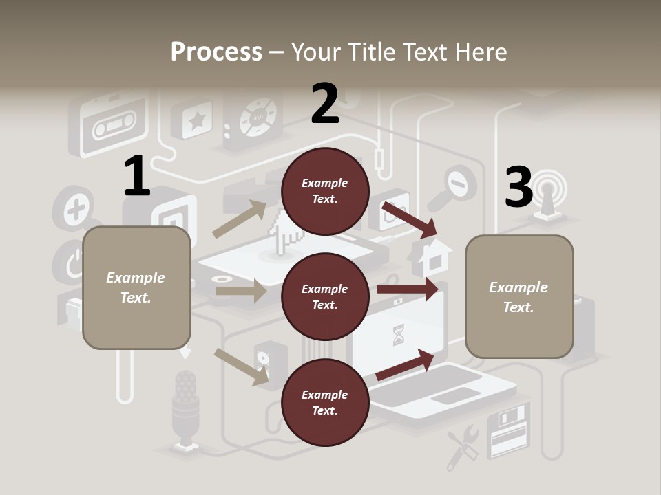 Mobile Icon Symbol PowerPoint Template