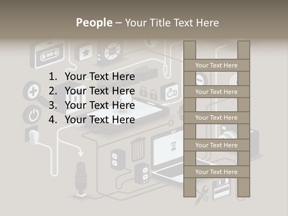 Mobile Icon Symbol PowerPoint Template