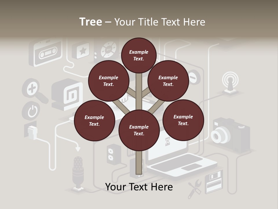 Mobile Icon Symbol PowerPoint Template