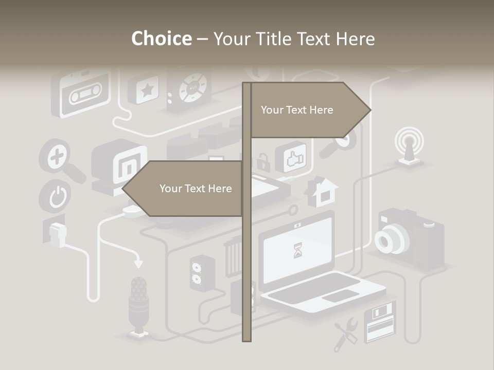 Mobile Icon Symbol PowerPoint Template