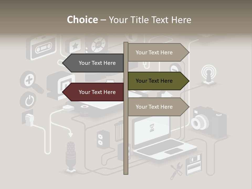 Mobile Icon Symbol PowerPoint Template
