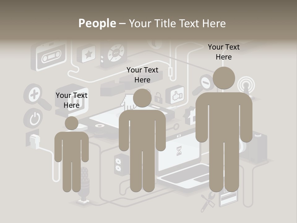 Mobile Icon Symbol PowerPoint Template