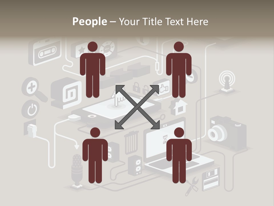 Mobile Icon Symbol PowerPoint Template