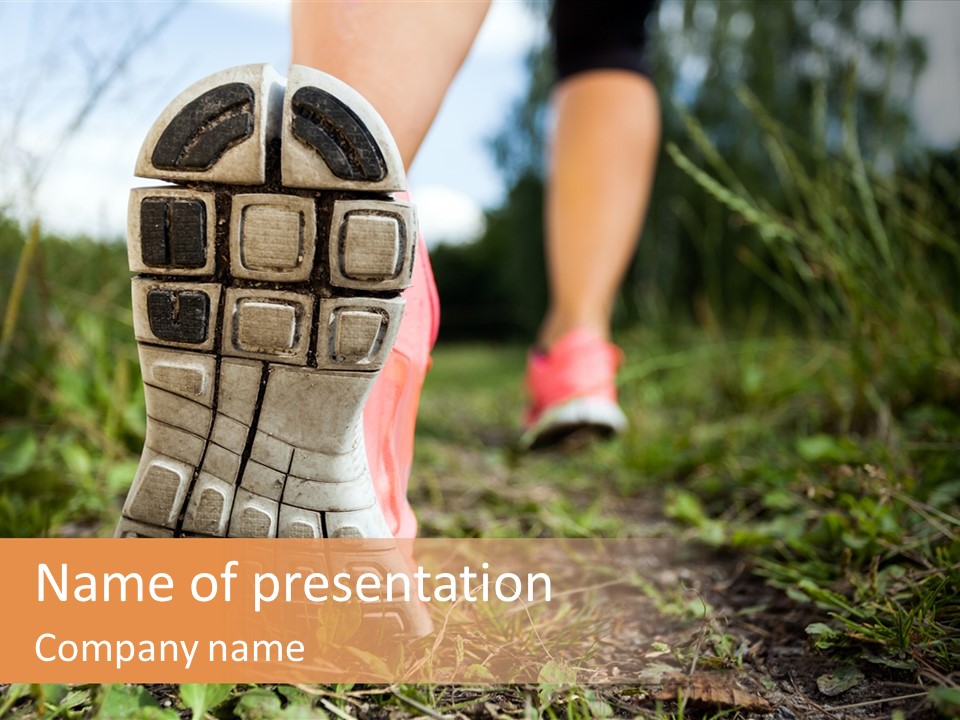 Hike Health Cross PowerPoint Template