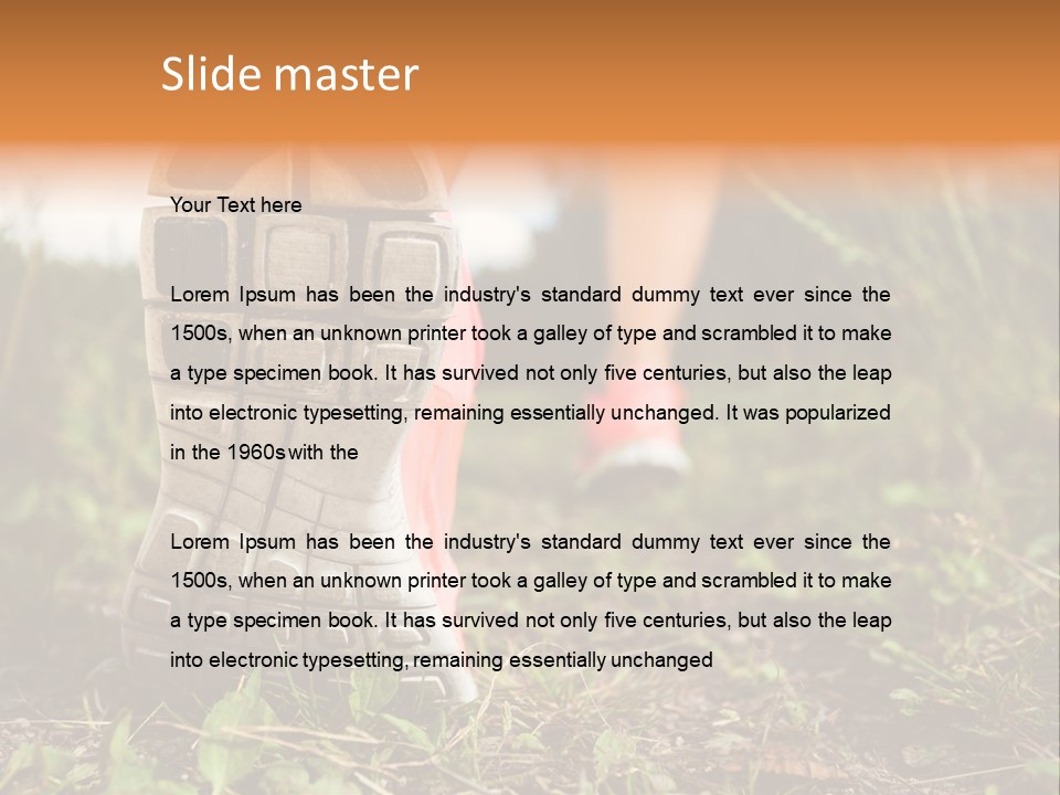 Hike Health Cross PowerPoint Template