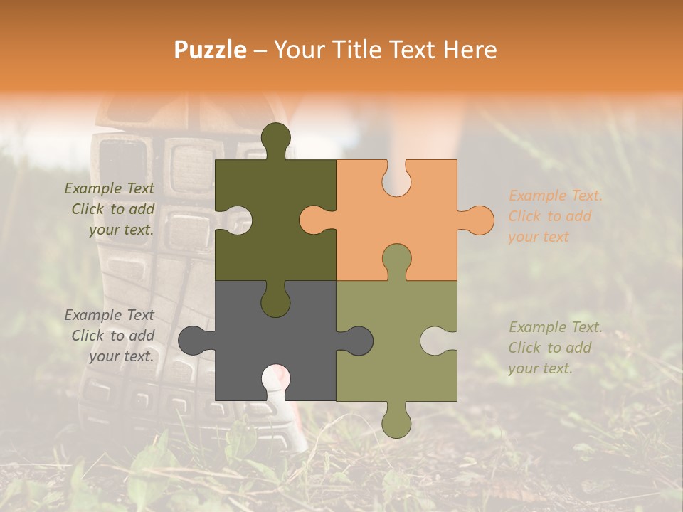 Hike Health Cross PowerPoint Template