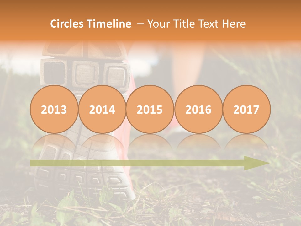 Hike Health Cross PowerPoint Template