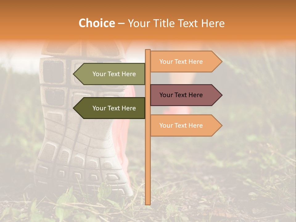 Hike Health Cross PowerPoint Template