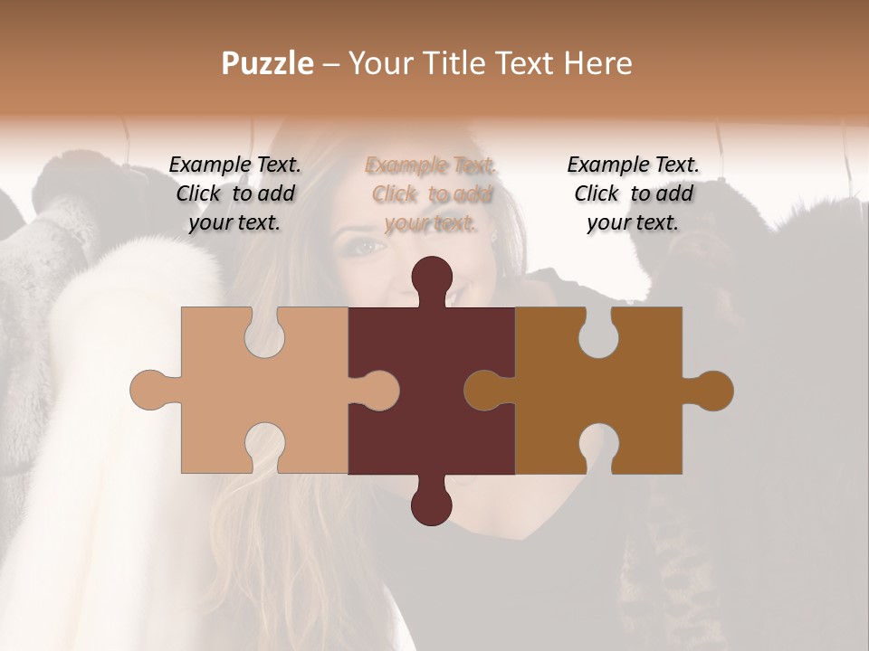 Cute Woman Smile PowerPoint Template